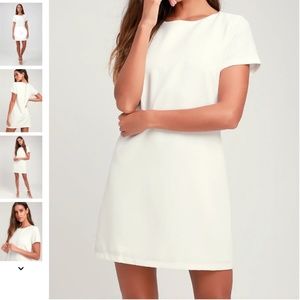 Lulu’s Shift and Shout Ivory Dress